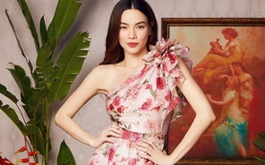 Hồ Ngọc Hà rực rỡ với họa tiết in hoa thược dược