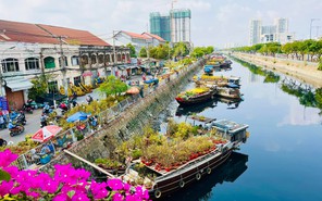 Rộn ràng không khí Tết tại chợ hoa ở Bến Bình Đông
