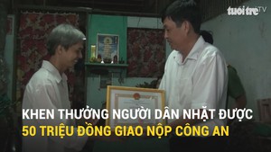 Khen thưởng người dân nhặt được 50 triệu đồng giao nộp công an