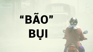 Nguy hiểm chạy xe trong “bão” bụi