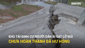 Khu tái định cư người dân bị sạt lở núi chưa hoàn thành đã hư hỏng