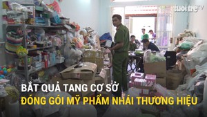 Bắt quả tang cơ sở đóng gói mỹ phẩm nhái thương hiệu