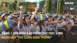 Tặng 1.000 nón bảo hiểm cho học sinh ngày hội “Vui cùng giao thông”