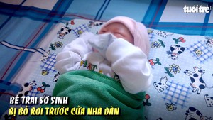 Bé trai sơ sinh bị bỏ rơi trước cửa nhà dân