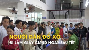 Ngày đầu làm việc sau Tết, dân miền Tây đổ xô đi làm chứng minh nhân dân