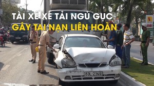 Tài xế xe tải ngủ gục gây tai nạn liên hoàn khiến quốc lộ 91 ùn ứ hơn 1 km