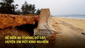 Kè biển 80 tỉ đồng đổ sập, huyện xin rút kinh nghiệm