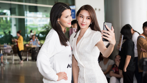 Người đẹp nhân ái Thùy Tiên chào đón Miss International 2018 đến Việt Nam