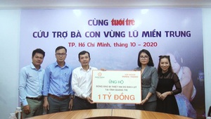 Báo Tuổi Trẻ tiếp nhận hơn 28,6 tỷ đồng cứu trợ bà con vùng lũ miền Trung