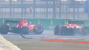 Video: Khoảnh khắc xe đua Vettel gặp tai nạn trong buổi phân hạng chặng F1 tại Nga