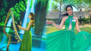 Video: Hoa hậu Đỗ Thị Hà đánh đàn T'rưng, lọt vòng bán kết tài năng tại Miss World 2021