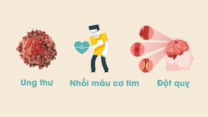 Chúng ta hiểu như thế nào về 3 bệnh hiểm nghèo phổ biến nhất là ung thư, đột quỵ, nhồi máu cơ tim?