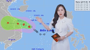 Dự báo thời tiết 14-10: Bão số 5 vào vùng biển miền Trung, gió giật cấp 10