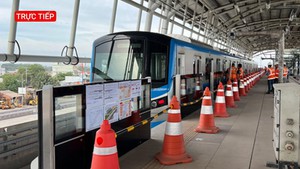 Trực tiếp: Chạy thử nghiệm đoàn tàu metro số 1 sáng 21-12