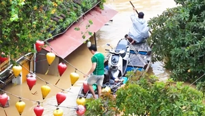 Flycam toàn cảnh lũ tại Hội An chạm mốc lịch sử năm Thìn 1964