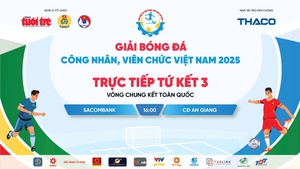 Trực tiếp: Trận Sacombank gặp CĐ An Giang - Tứ kết 3 Vòng chung kết toàn quốc
