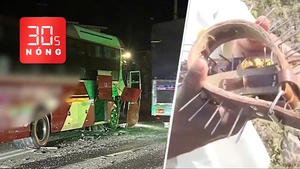 Bản tin 30s nóng: Trích xuất camera vụ ô tô tông xe khách; Đeo vòng cổ ngăn báo tấn công