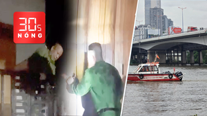 Bản tin 30s Nóng: Công an đập cửa gọi dân chạy lũ; Tài xế taxi công nghệ rơi xuống sông Sài Gòn