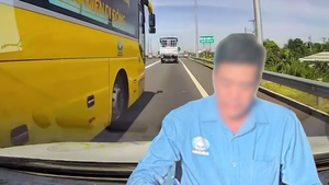 Xử phạt tài xế xe khách tạt đầu ô tô trên cao tốc qua Vĩnh Long