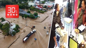 Bản tin 30s nóng: Nhiều cung đường lại ngập, sạt lở; Xác minh clip ‘chê’ 30.000 đồng thiện nguyện