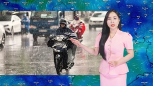 Thời tiết đêm 30 ngày 31-5: Nhiều nơi có mưa to và dông, có khả năng xảy ra lốc, sét, mưa đá và gió giật mạnh