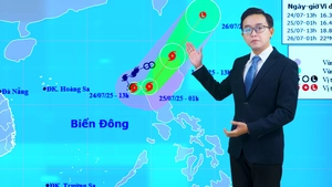 Thời tiết đêm 24 ngày 25-7: Bão số 4 mạnh cấp 10, giật cấp 12 hướng ra khỏi biển Đông
