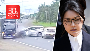 Bản tin 30s nóng: Tai nạn liên hoàn trước xe cảnh sát; Cựu đệ nhất phu nhân Hàn Quốc bị giam giữ