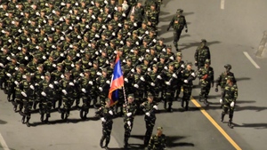 Video các khối quân đội Nga , Campuchia, Lào trong buổi tổng hợp luyện lần 2
