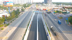Flycam hầm chui HC1-02 nút giao An Phú trước ngày thông xe