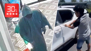 Bản tin 30s Nóng: Tên trộm chuyên mặc áo mưa bị bắt; Thanh niên đập phá xe taxi chở vợ