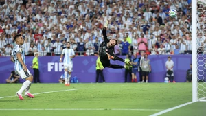 Bàn ấn định chiến thắng 3-1 cho Argentina trước Thụy Sĩ ở tứ kết World Cup 2026