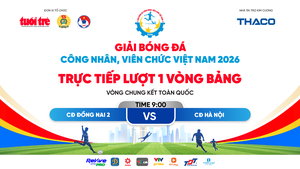 Trực tiếp: CĐ Đồng Nai 2 gặp CĐ Hà Nội - Vòng chung kết giải bóng đá công nhân, viên chức 2026