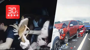 Bản tin 30s nóng: Nhóm khách nữ tấn công tài xế taxi; 7 ô tô tông liên hoàn vì không giữ khoảng cách 