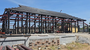 Cận cảnh điện Cần Chánh đang được phục dựng giữa Tử Cấm thành