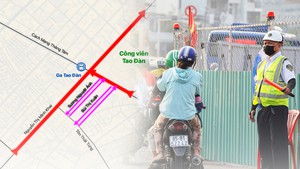Lưu ý: Các tuyến đường chuyển thành một chiều để thi công Metro số 2