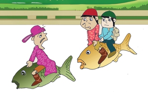 Ông Táo chạy xe ôm công nghệ