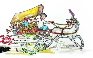 Linh vật ngựa cải thiện an toàn giao thông