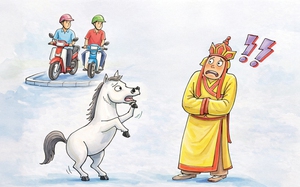 Con bận đi làm linh vật ngựa rồi sư phụ ơi