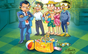 Đầu tháng tư, cả công ty được đi nghỉ mát