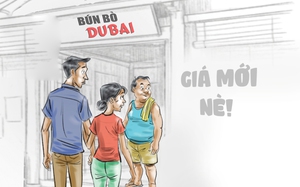 Quán bún bò Dubai công bố bảng giá mới