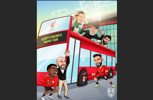 Chết cười với tranh biếm Man Utd ‘phá hoại’ Liverpool