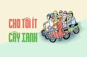 Người đi xe máy quý cây xanh hơn ai hết