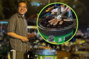 Tiến sĩ ở Trung Quốc đi bán xúc xích nướng đá