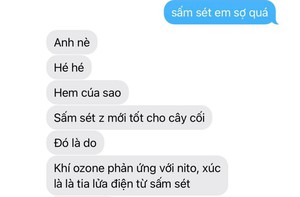 Ảnh vui 6-11: Đoạn hội thoại lý giải 'vì sao sấm sét tốt cho cây'