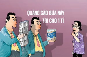 Quảng cáo sữa giả, được tiền mất tiếng