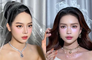 Hoa hậu Thanh Thủy và Ngọc Châu đu trend làm 'búp bê sống'
