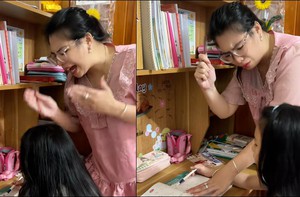 Mẹ bất lực khi dạy con học toán