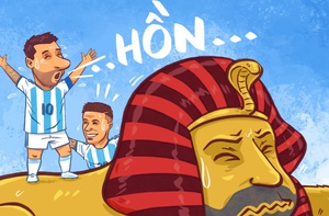 Messi 'hú hồn chim én' với các Pharaoh