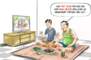 Thịt trâu gác bếp cũng biết nhún nhảy