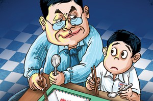 Khay cơm bán trú và những món 'khó gọi tên'
